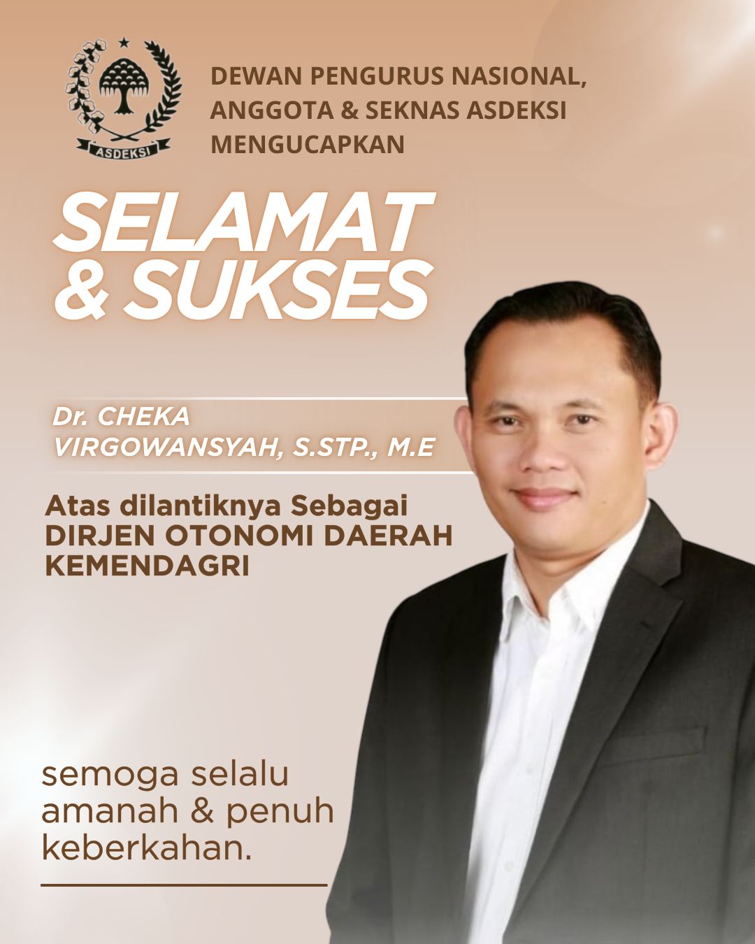 Audiensi DPN & Seknas Asdeksi dengan Dirjen Otonomi Daerah Dr. Cheka Virgowansyah S.STP.,ME